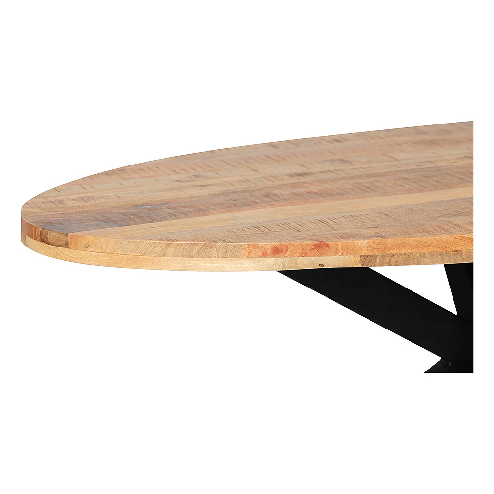 Mangohouten Eettafel Ovaal Oscar 220x110 cm (6cm) - Image 5