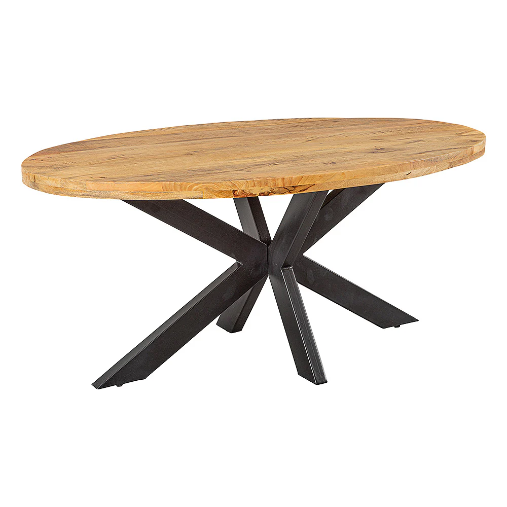 Mangohouten Eettafel Ovaal Oscar 240x110 cm (6cm) - Image 3