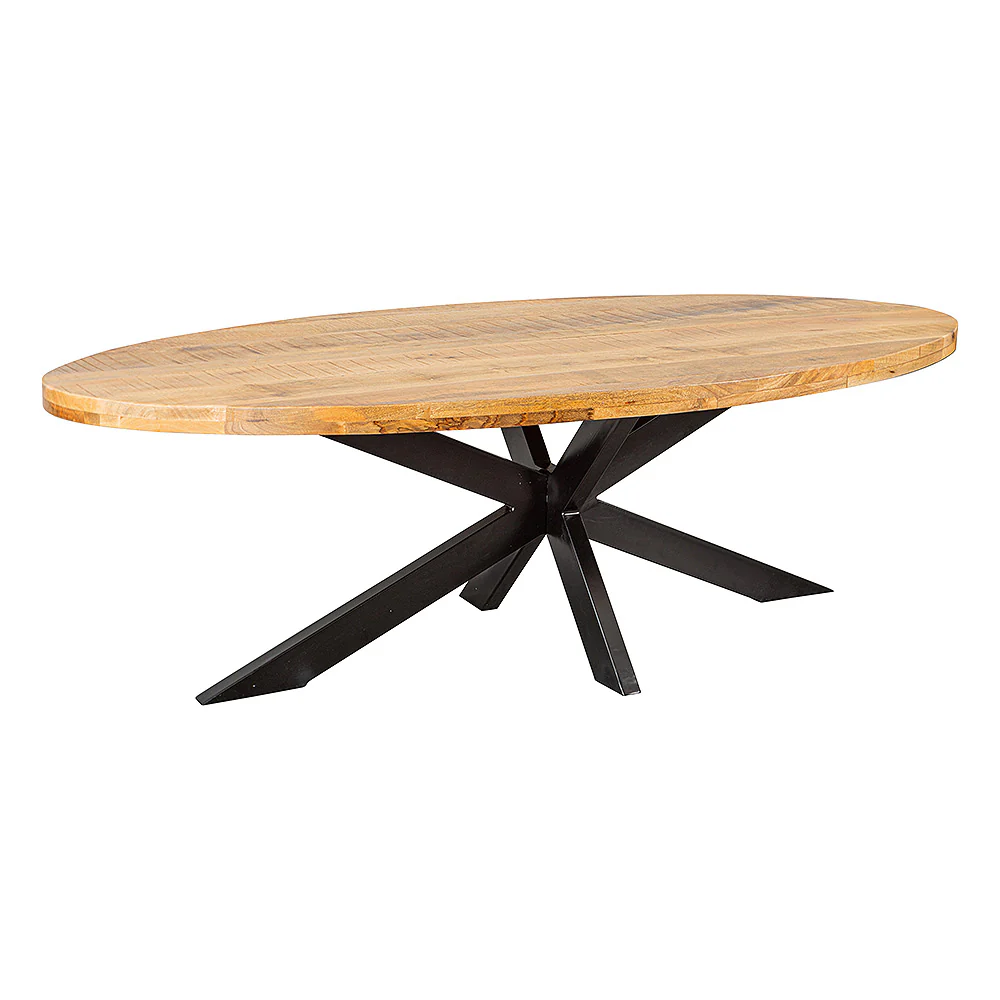 Mangohouten Eettafel Ovaal Oscar 260x120 cm (6cm) - Image 3