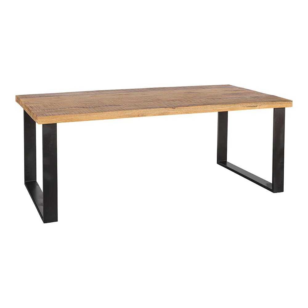 Mangohouten Eettafel Rechthoek Roy 200x100 cm (6cm) - Image 3