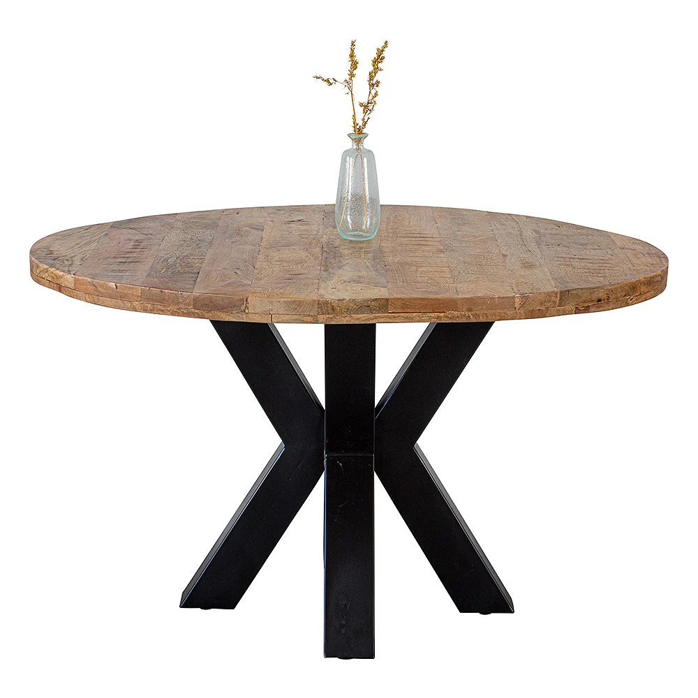 Mangohouten Eettafel Rond Tara 110 cm (5cm) - Image 3