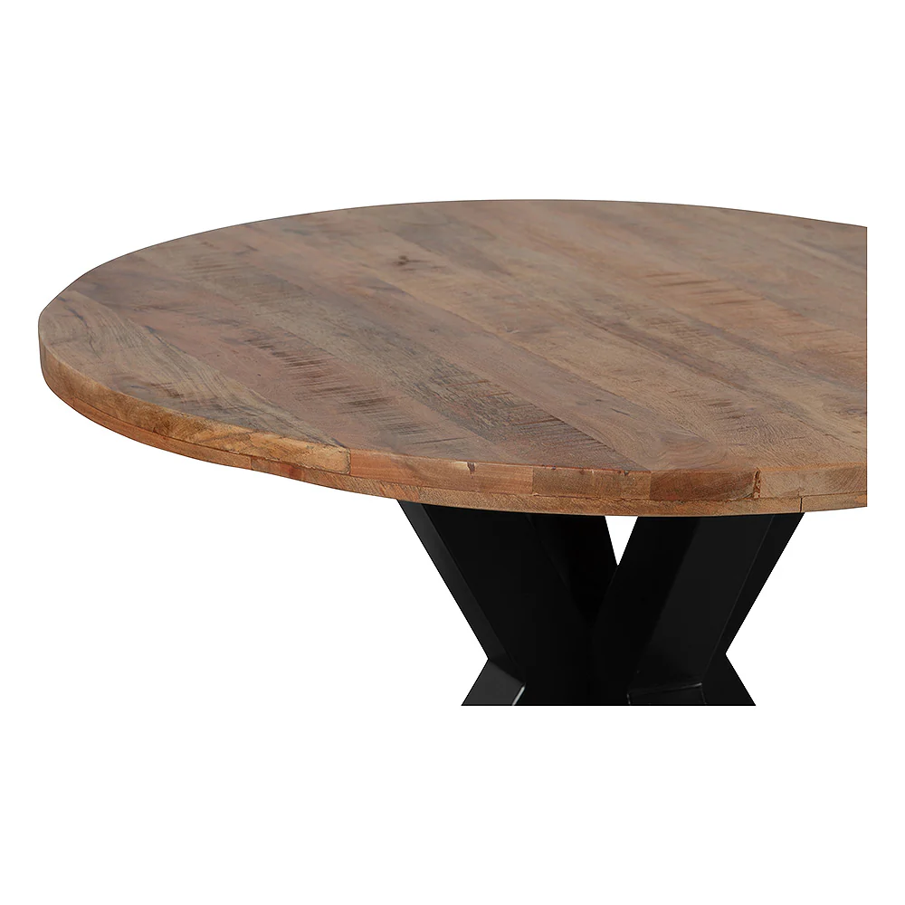 Mangohouten Eettafel Rond Tara 120 cm (5cm) - Image 4