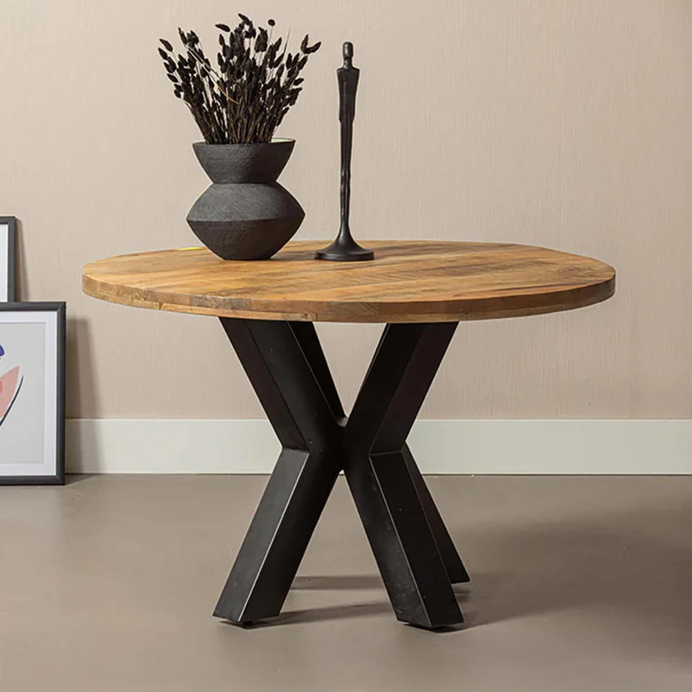 Mangohouten Eettafel Rond Tara 130 cm (5cm) - Image 5