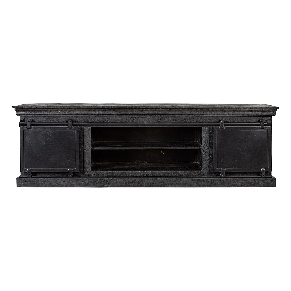 Mangohouten TV Meubel Milan 240 cm Zwart - Image 3