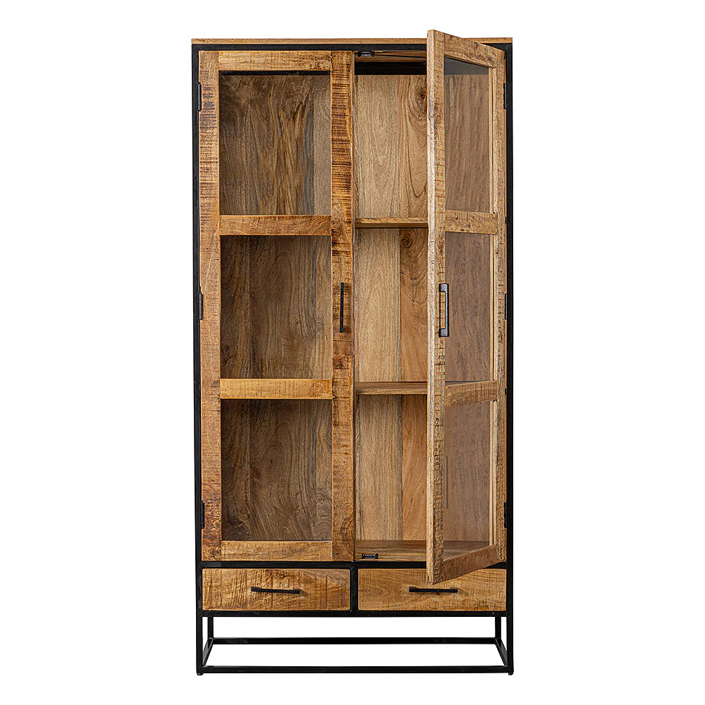 Mangohouten Vitrinekast Owen 95 cm - Image 4